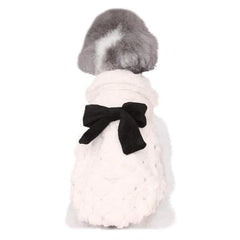 Elegant Bowknot Plush Dog Coat for Pets (Spring/Fall)