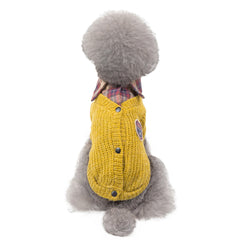 College Style Dog and Cat Clothing - Sweaters with Collars