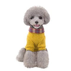 College Style Dog and Cat Clothing - Sweaters with Collars