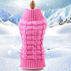 Cashmere Twisted Rope Dog Sweater and Pet Clothes