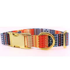 Golden Buckle Dog Collar with Custom Lettering