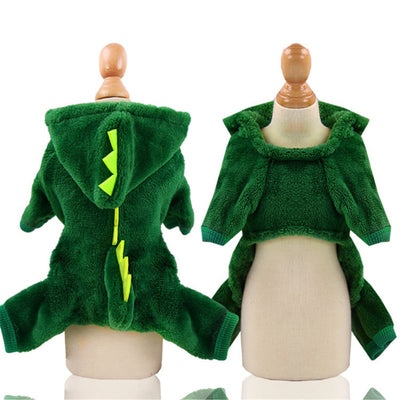 Coral Fleece Dinosaur Dog Clothes for Pets