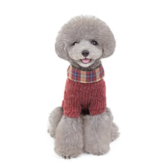 College Style Dog and Cat Clothing - Sweaters with Collars