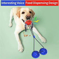 Indestructible Interactive Chew Toy with Suction Cup