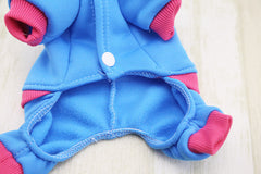Dog Hoodie with Four Legs for Fall/Winter (Minions)