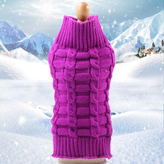 Cashmere Twisted Rope Dog Sweater and Pet Clothes