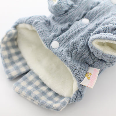 2020 Fall Winter Pet Dog Clothes - Plaid Design