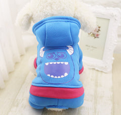 Dog Hoodie with Four Legs for Fall/Winter (Minions)