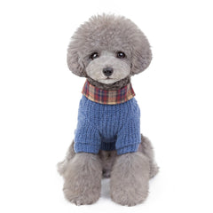 College Style Dog and Cat Clothing - Sweaters with Collars