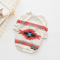 Small Dog Cotton Velvet Printed Pet Clothes