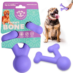 Yomp FunnyBone Wish Bone Dog Chew Toy – Interactive Teething Toy for Puppies Soft and Medium Chewers – Pet-Safe Non-Toxic Silicone Chew Bone