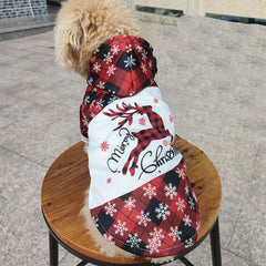 Christmas Elk Print Dog Clothes for Pets