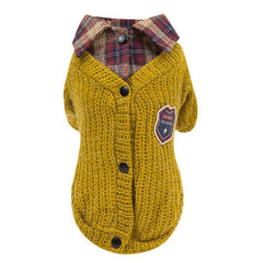 College Style Dog and Cat Clothing - Sweaters with Collars