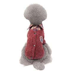 College Style Dog and Cat Clothing - Sweaters with Collars