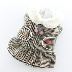 Plaid Skirt Pet Dog Clothes for VIP Babies